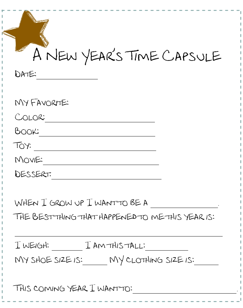 New Years Time Capsule